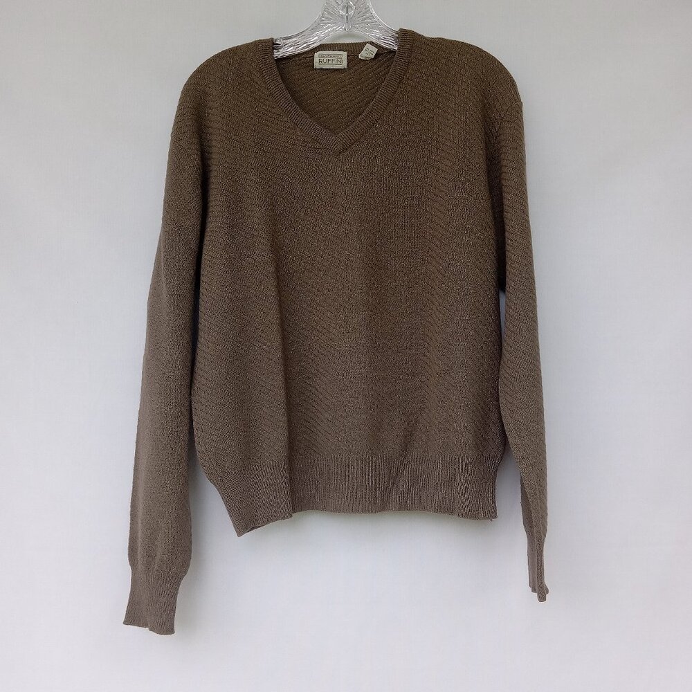 Gianfranco Ruffini VTG Alpaca Wool Sweater Italy Old Money Eclectic Grandpa Sz.L